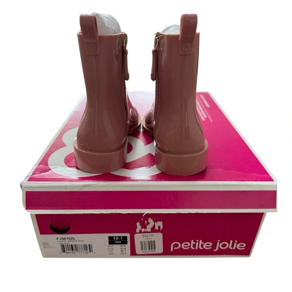 Petite Jolie NWT Antique Rose Pink Ankle Rain Boots 10